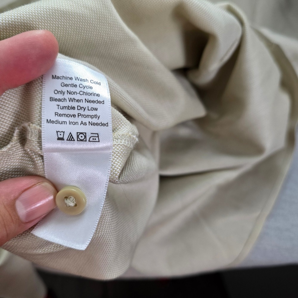 Coldwater Creek Button Up Shirt Women 3X 24 Beige No Iron Capsule Minimalist - Picture 9 of 10